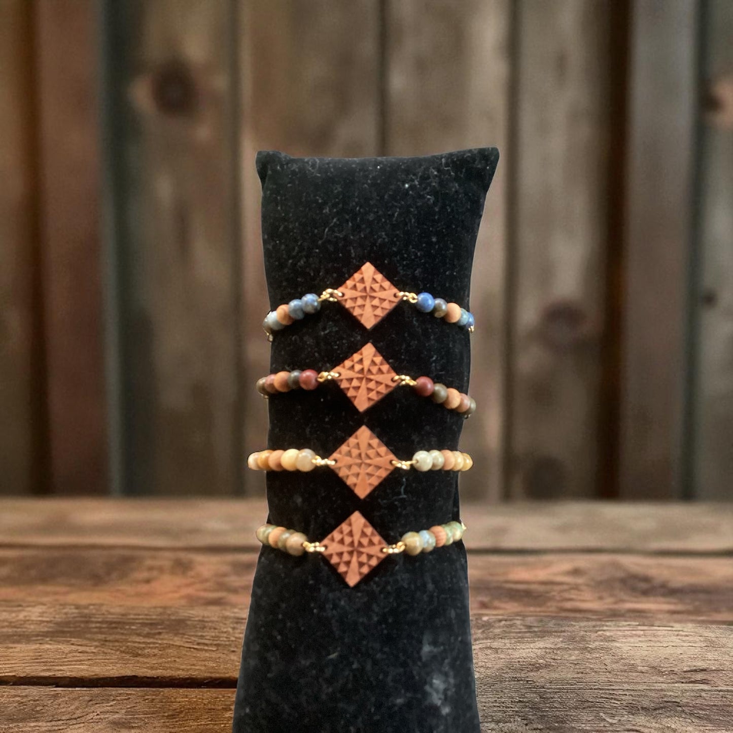 Cross quilt bracelet