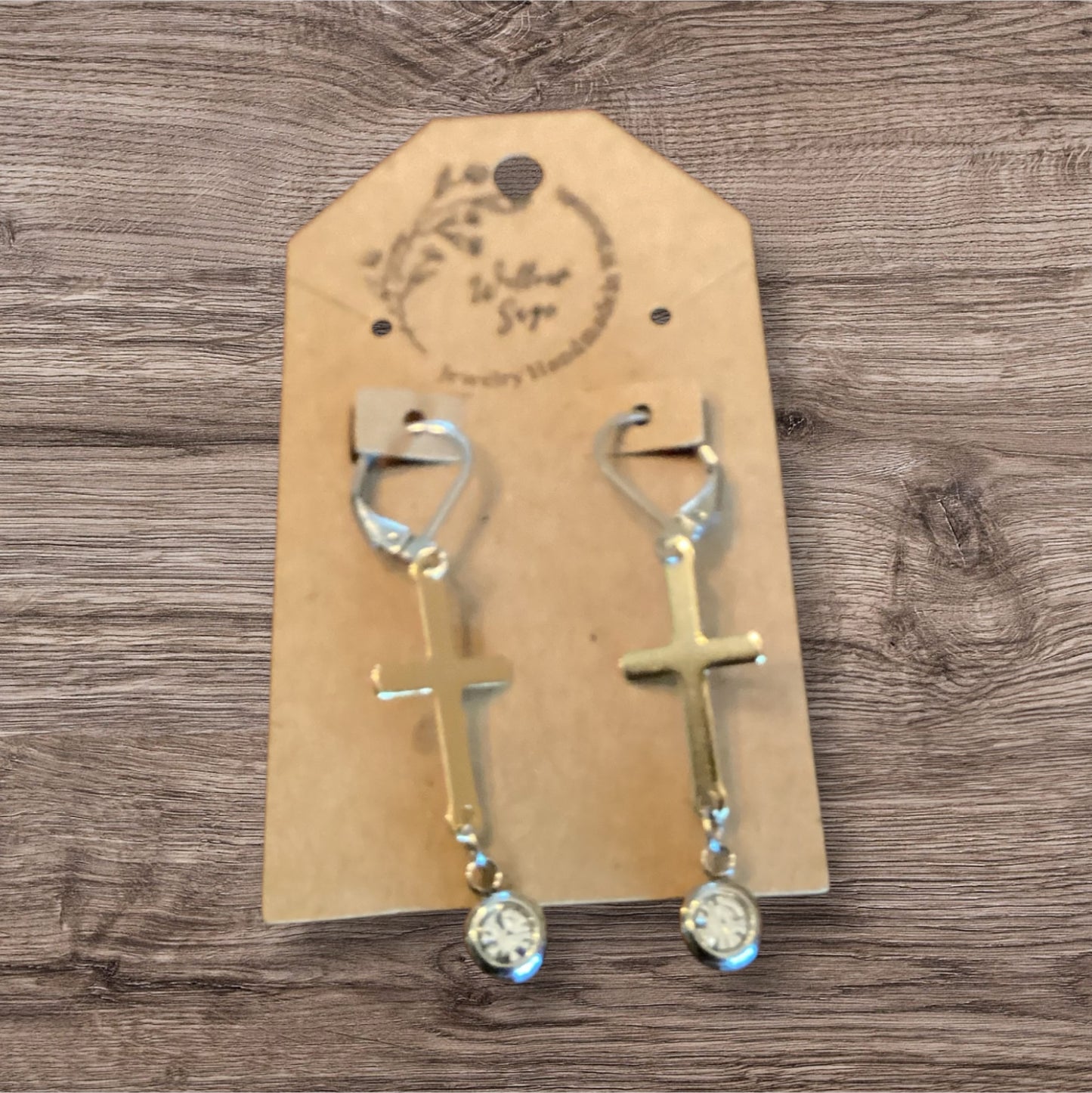 Rhinestone Cross earrings