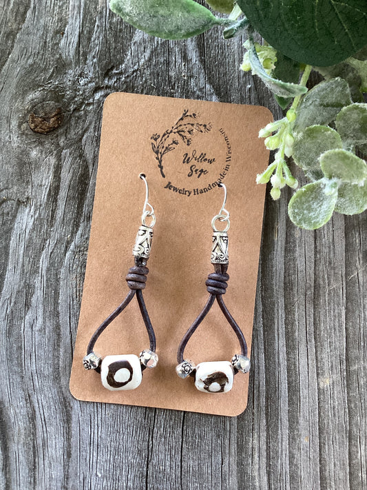 Leather earrings