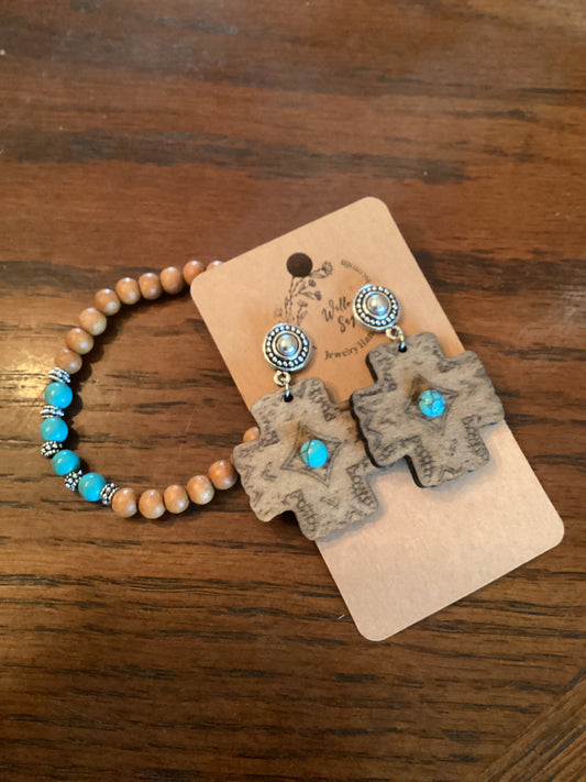 Turquois Concho earring