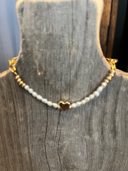 Pearl and Heart bracelet