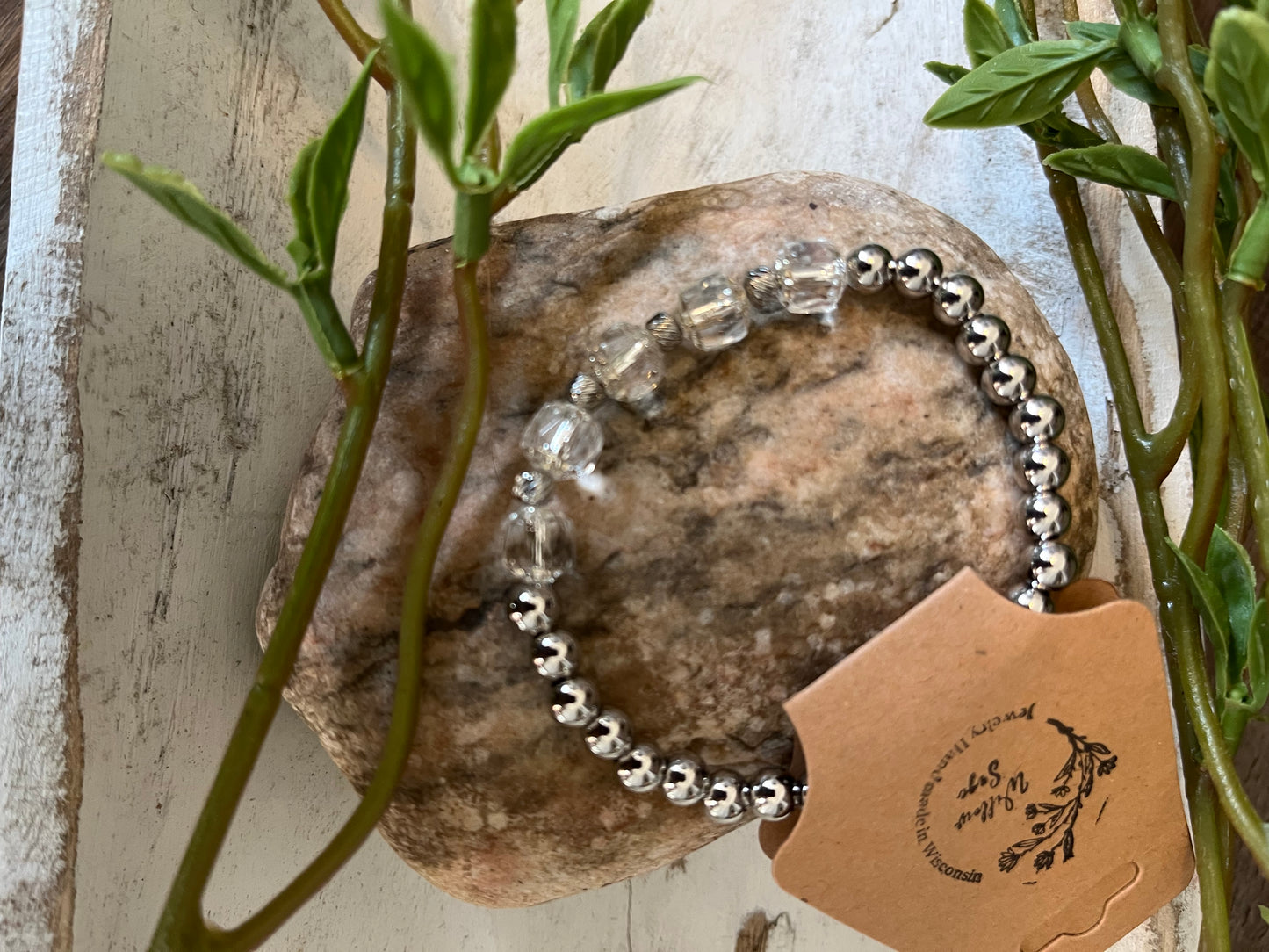 Stainless crystal bracelet