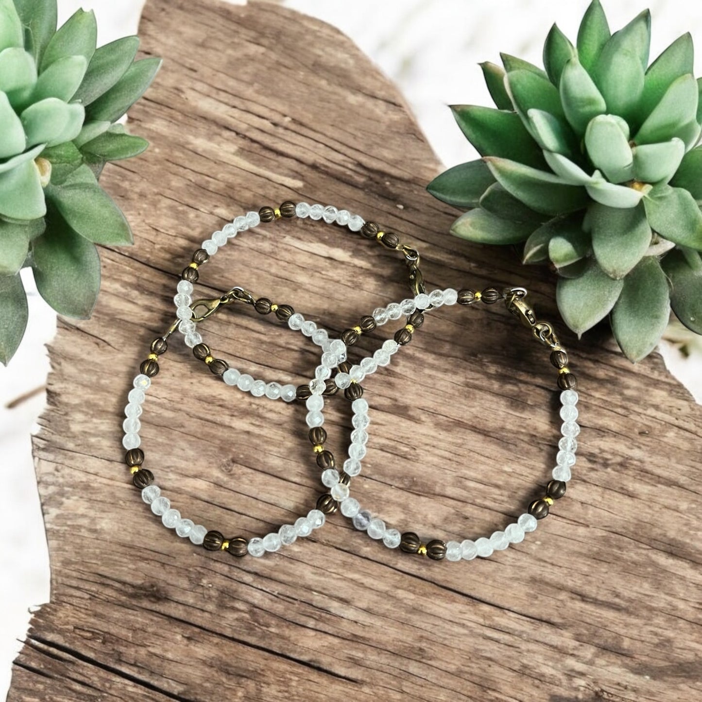 Bronze Moonstone Bracelet