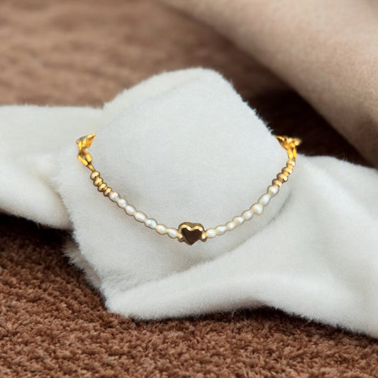 Mini Pearl Heart Bracelet