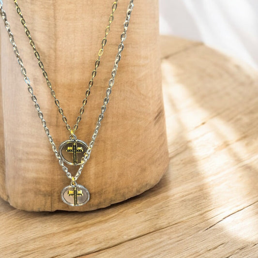 Circle Cross Necklace