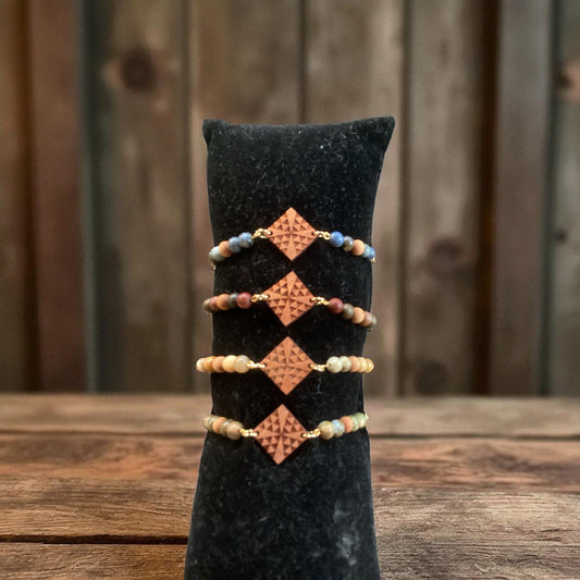 Cross quilt bracelet