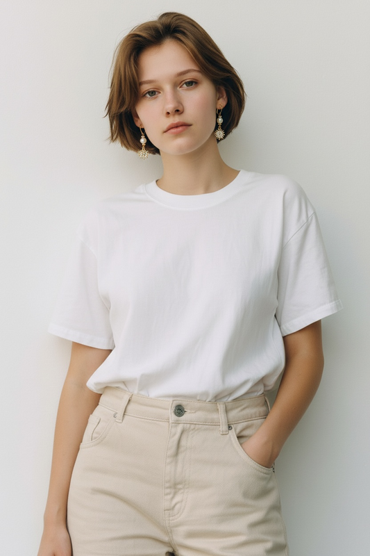 Sun and Pearl earrings