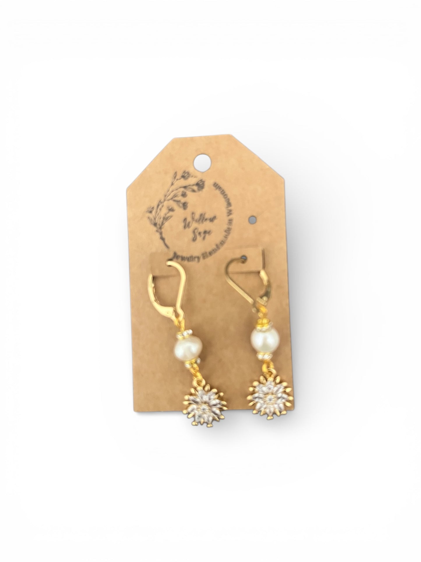 Sun and Pearl earrings